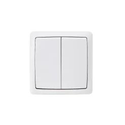 Double interrupteur va-et-vient monobloc en saillie étanche Jacobsen Sigurd blanc complet