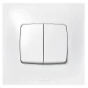 Double poussoir Legrand Neptune Blanc