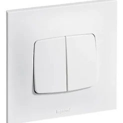 Double poussoir Legrand Neptune Blanc