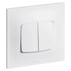 Double poussoir Legrand Neptune Blanc