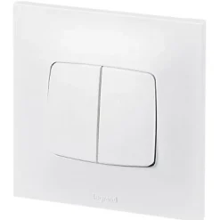 Double poussoir Legrand Neptune Blanc