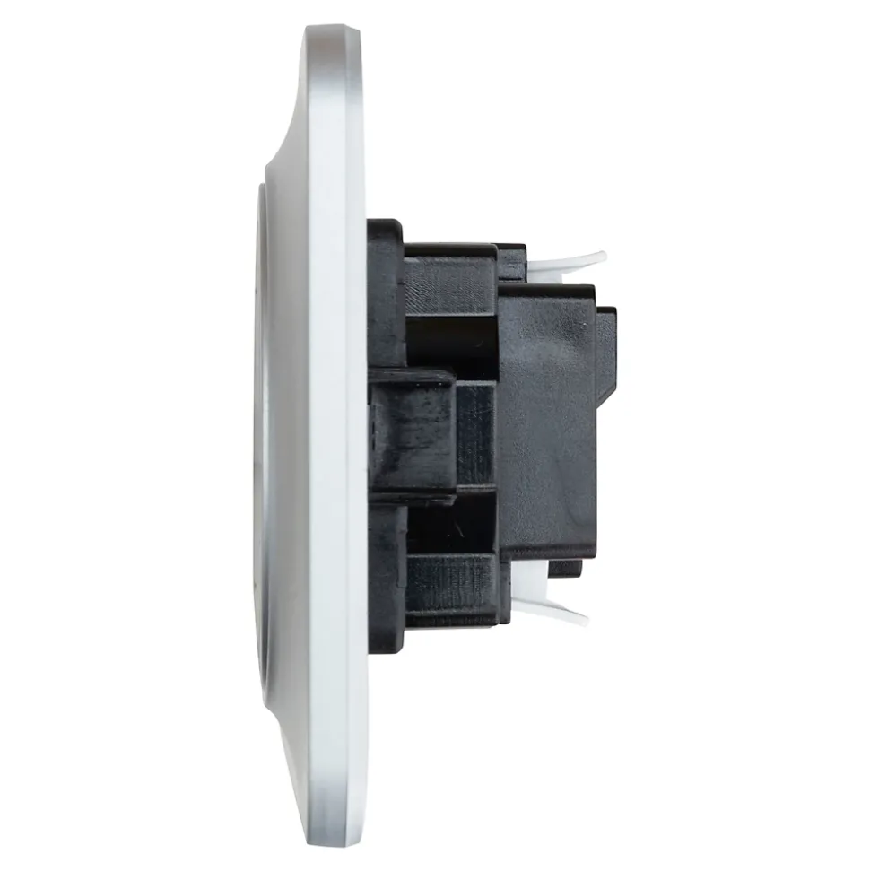 Double prise avec terre prêt câblée Jacobsen Espen aluminium composable