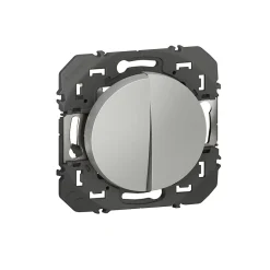 Double Va-et-vient Legrand Dooxie aluminium