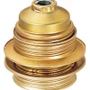 Douille E27 acier laitonné - Raccord diamètre 10mm - Lébénoïd