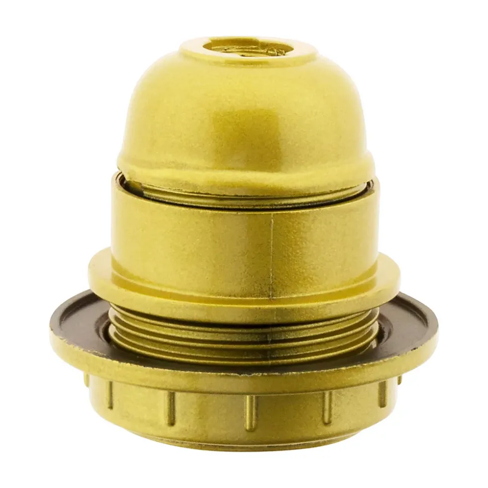 Douille E27 + bague - Doré - Zenitech
