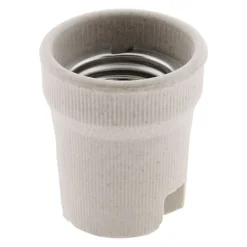 Douille E27 porcelaine à vis - Blanc - Zenitech