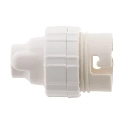 3 douilles B22 en nylon avec 1 bague - Blanc - Zenitech