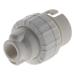 3 douilles B22 en nylon avec 1 bague - Blanc - Zenitech