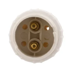 3 douilles B22 en nylon avec 1 bague - Blanc - Zenitech