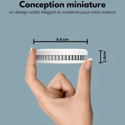 Détecteur de fumée Aroha Safety Pro Mini - Batterie 10 ans - Détecteur de fumée - Alarme incendie - 3 pièces