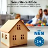 Détecteur de fumée Aroha Safety Pro - Batterie 10 ans - Détecteur de fumée - Alarme incendie - 5 pièces