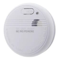 Détecteur de fumée CE garanti 5 ans - avec pile et accessoires - Otio