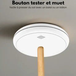 Détecteur de fumée et de monoxyde de carbone Aroha Safety Pro Sleep Line - Batterie 10 ans - Alarme incendie et de CO - 2 pièces