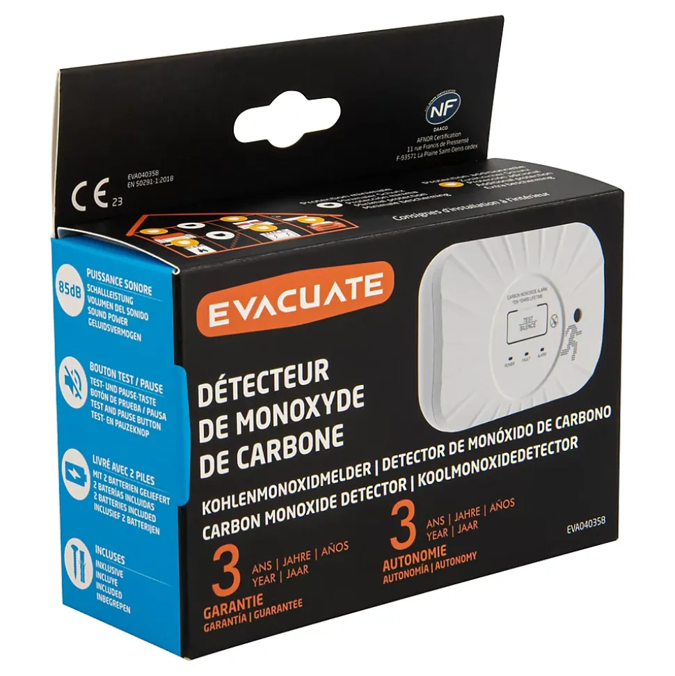 Détecteur de monoxyde de carbone digital Kidde K10LLDCO
