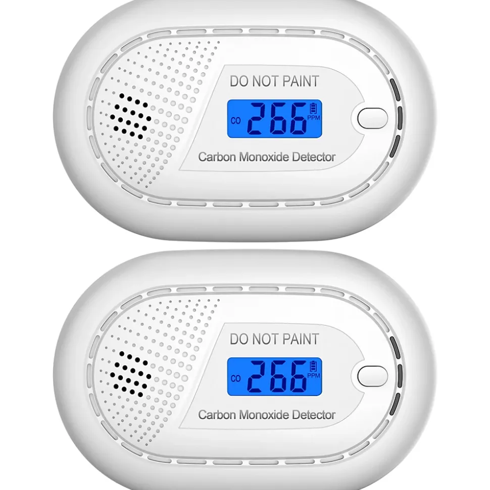 Détecteur de monoxyde de carbone Aroha Safety Pro - Batterie 10 ans - Alarme de CO portable, capteur de CO - 2 pièces