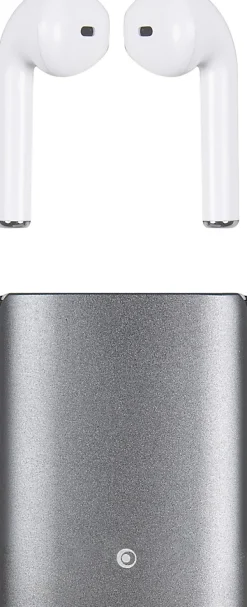 Ecouteurs connectés Bluetooth boîtier gris
