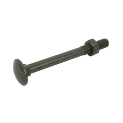 Ecrou avec vis à tête collet carrée acier noir Afbat - ⌀7X L.60mm - 8 pièces