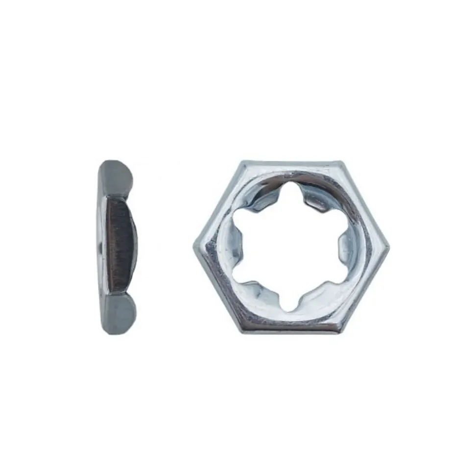 100 Ecrous PAL Autofreinés à Effet Ressort M20 mm - DIN 7967 - Zingué blanc - D-Work