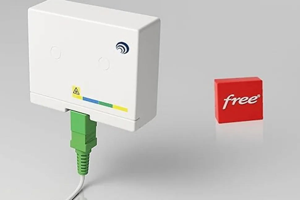Elfcam - Câble Fibre Optique SC-APC à SC-UPC - 200m (Blanc), Jarretière Optique 9/125um, Compatible Freebox, Livebox