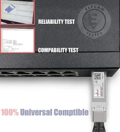 Elfcam - Câble Optique Actif SFP+ à SFP+ - 20m, AOC 10 Gbit/s OM3, Ultra Performant, Réseau Professionnels, PC