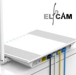 Elfcam - Câble RJ45 Cat 6 Slim 0.25m (Blanc) - 32AWG Ultra Fin, Réseau LAN/WAN, Haut Débit, Idéal PC, Box, Routeur