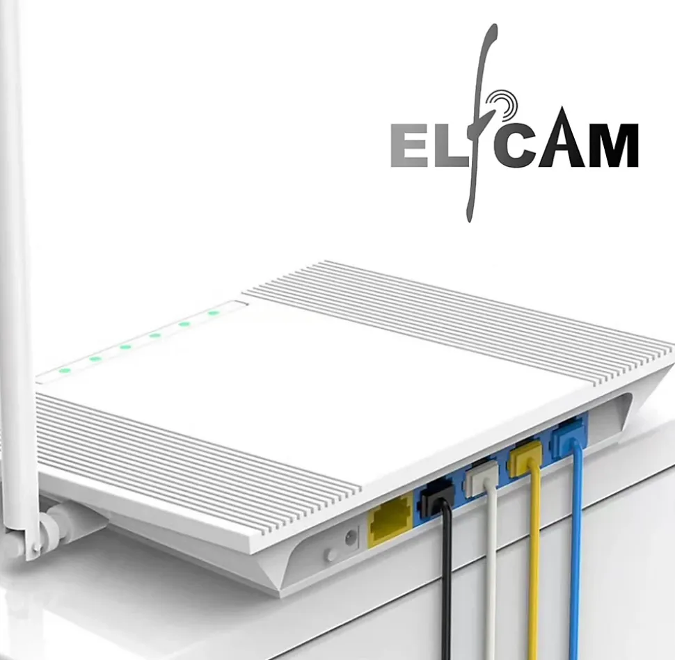 Elfcam - Câble RJ45 Cat 6 Slim 0.25m (Blanc) - 32AWG Ultra Fin, Réseau LAN/WAN, Haut Débit, Idéal PC, Box, Routeur