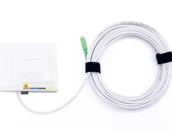 Elfcam - 20m Câble Fibre Optique SC/APC à SC/APC, Simplex Monomode 4,0mm avec PTO, Rallonge Fibre sans Perte