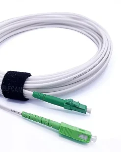 Elfcam - 35m Câble Fibre Optique SC/APC à SC/APC, Simplex Monomode 4,0mm avec PTO, Rallonge Fibre sans Perte