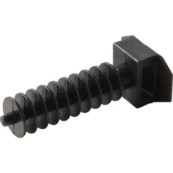 25 embases de fixation sur maçonnerie Diall pour collier de serrage 9 mm noir
