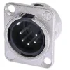 Embase XLR 5 points male type D NEUTRIK