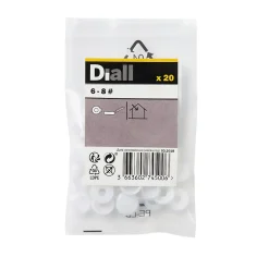 Embout blanc à clipser ø6-8 mm - 20 pièces
