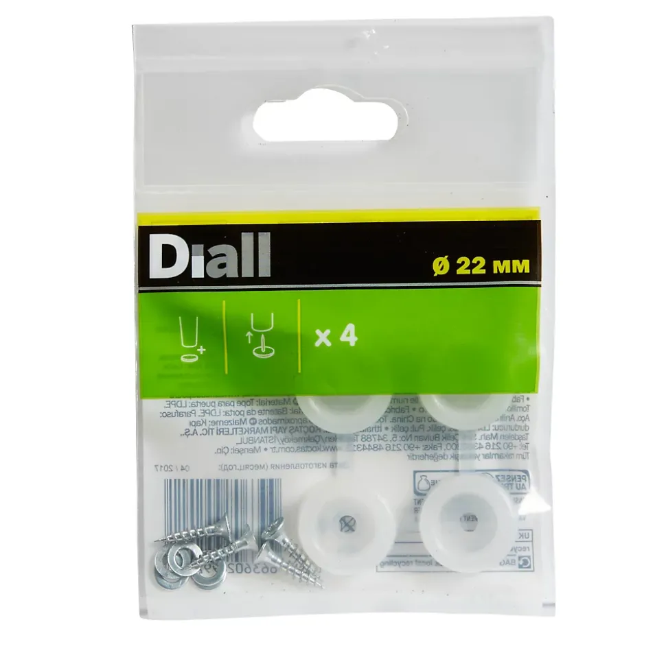 Embout en plastique Diall 22 mm x 4, transparent