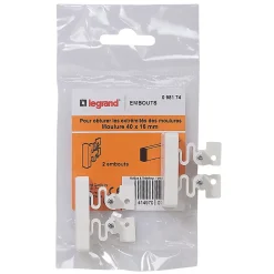 Embouts pour moulure 40 x 16 mm Legrand