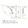 Emuca Compas pour portes levantes Altius One, Gamme de force 1440-2200, Acier, Nickelé