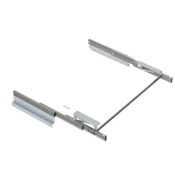 Emuca Coulisses pour table extensible et relevable Oplà Folding+39 M120, Aluminium, Inox anodisé
