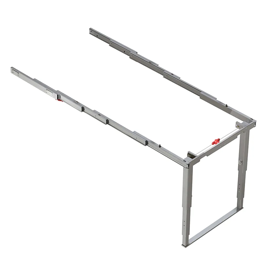 Emuca Coulisses pour table à rallonge Party, Aluminium, Inox anodisé
