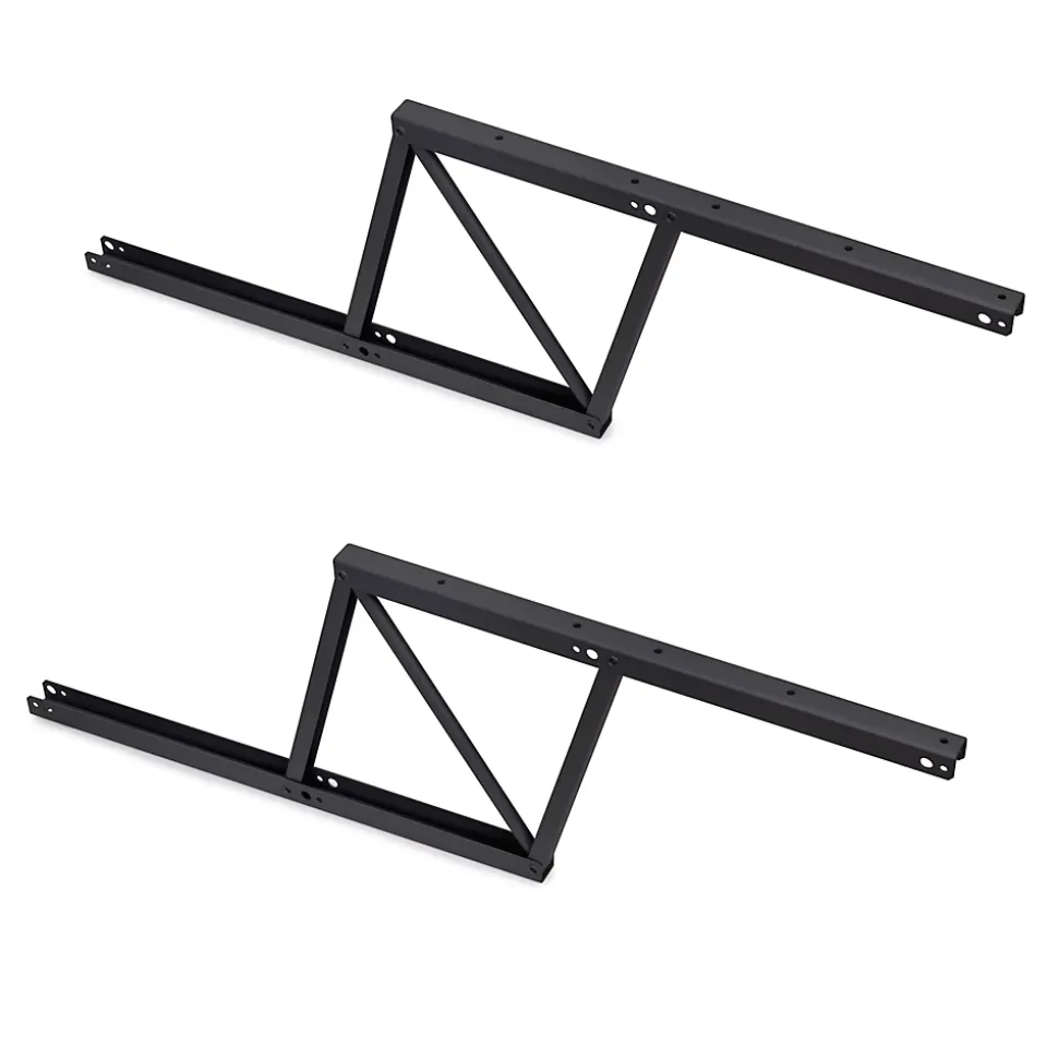 Emuca Ensemble de mécanismes de levage pour tables basses, permette elevare la mesa 192mm, Acier, Peint en noir