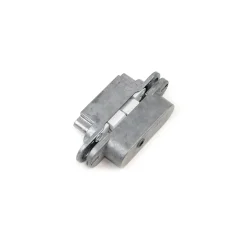 Emuca Lot de 2 charnières à boîtier pour portillon, charge 40kg, ouverture à 180 degrés, Zamak, Blanc