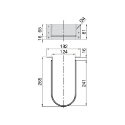 Emuca Lot de 10 Economiseurs de siphon de tiroir de bain, courbés, Plastique, Gris