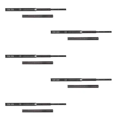 Emuca Lot de 5 jeux de Coulisses pour tiroirs, roulement à billes, hauteur 45mm, profondeur 500mm, sortie totale, Noir