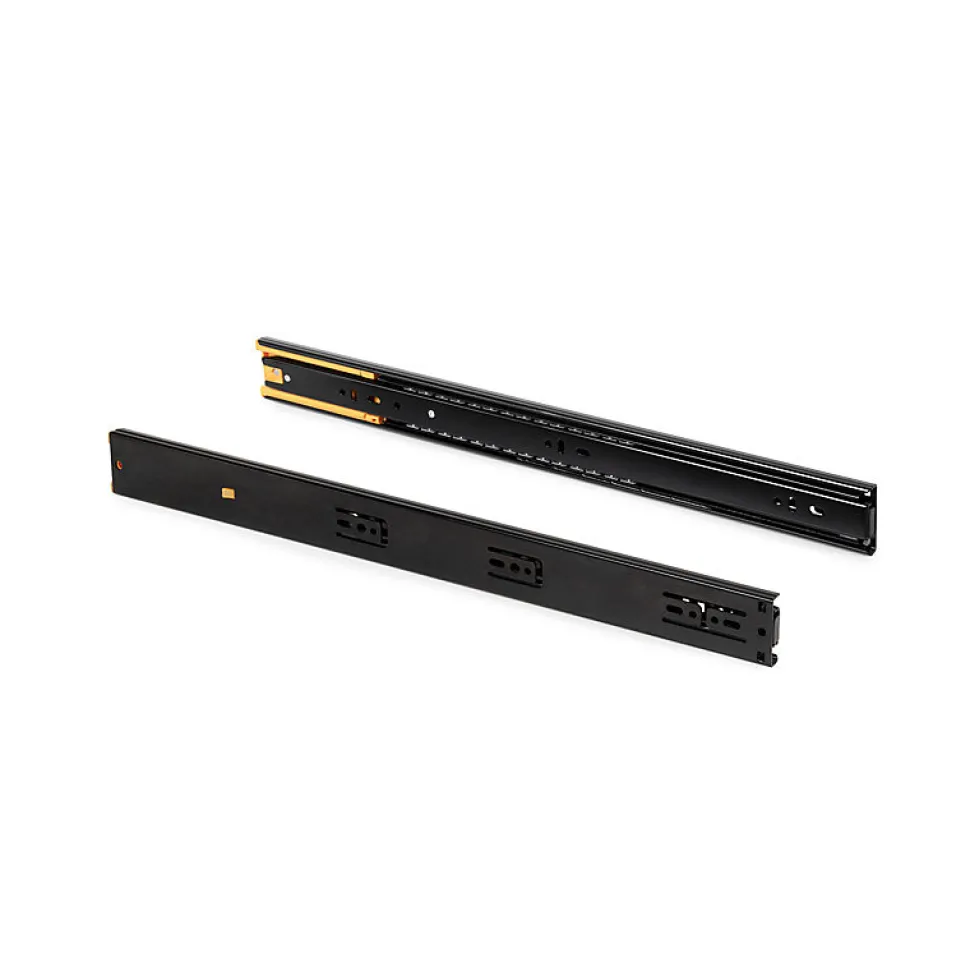 Emuca Lot de 5 jeux de Coulisses pour tiroirs, roulement à billes, hauteur 45mm, profondeur 350mm, sortie totale, zingué