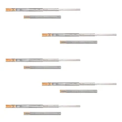 Emuca Lot de 5 jeux de Coulisses de tiroirs, roulement à billes, hauteur 45mm, profondeur 550mm, sortie totale, fermeture amortie,