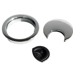 Emuca Lot de 8 passe-câbles circulaires, diamètre 60mm, à encastré Zamak, Chromé