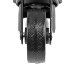 Emuca Lot de 4 roulettes Black avec plétine de montage, diamètre 75mm, Plastique et Acier, Noir