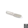 Emuca Support pour étagères en bois, cuillère, D. 5 mm, Acier, Nickelé, 50 ut.-