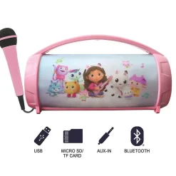 Enceinte Bluetooth Sans-Fil Lumineuse avec Micro Gabby et la Maison Magique
