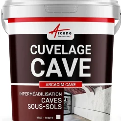 Enduit de cuvelage hydrofuge - Étanchéité cave sous-sol garage / ARCACIM CAVE Blanc - 25 kg - ARCANE INDUSTRIES