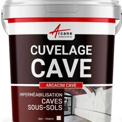 Enduit de cuvelage hydrofuge - Étanchéité cave sous-sol garage / ARCACIM CAVE Blanc - 5 kg - ARCANE INDUSTRIES