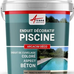 ENDUIT DE CUVELAGE PISCINE FINITION BETON CIRE - ARCACIM DECO Nankin Jaune - 16 m² - ARCANE INDUSTRIES