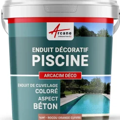 ENDUIT DE CUVELAGE PISCINE FINITION BETON CIRE - ARCACIM DECO Crème Ivoire - 8 m² - ARCANE INDUSTRIES